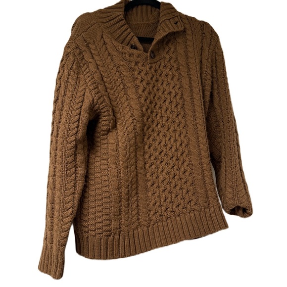 Men’s L bundle Wrangler Brown, Gray & Green Sweater Cable Knit - Picture 3 of 5